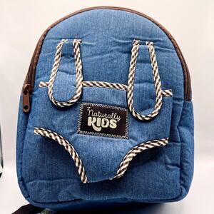 Naturally KIDS Blue BackPack / Holds Stuffed Animal / doll